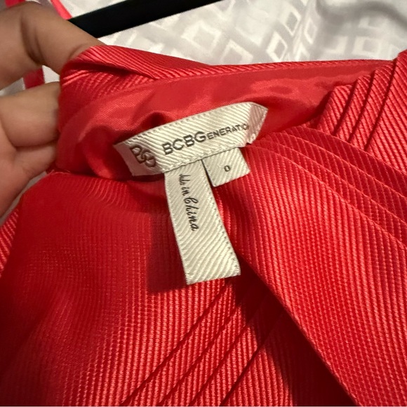 BCBG CORAL RED MINI DRESS - Picture 2 of 4